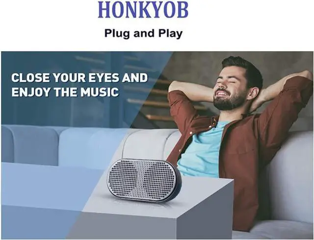 Alt view image 3 of 5 - HONKYOB USB Mini Speaker Computer Speaker Powered Stereo Multimedia Speaker for Notebook Laptop PC(Black)