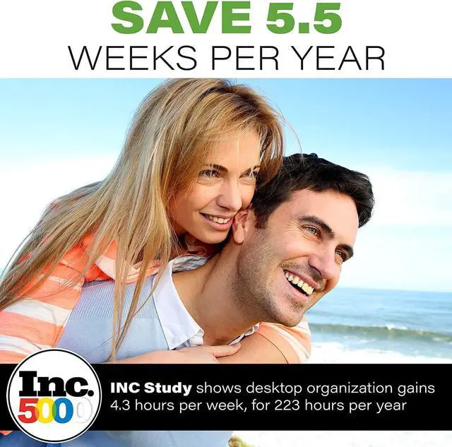 Alt view image 5 of 7 - Back Saver Monitor Stand for Desk - 2 Pack Monitor Riser with Drawer - Gain 5 Weeks a Year Less Pain & Peak Productivity with Anti Skid Mesh Metal Computer Stand for Laptop Printer & iMac