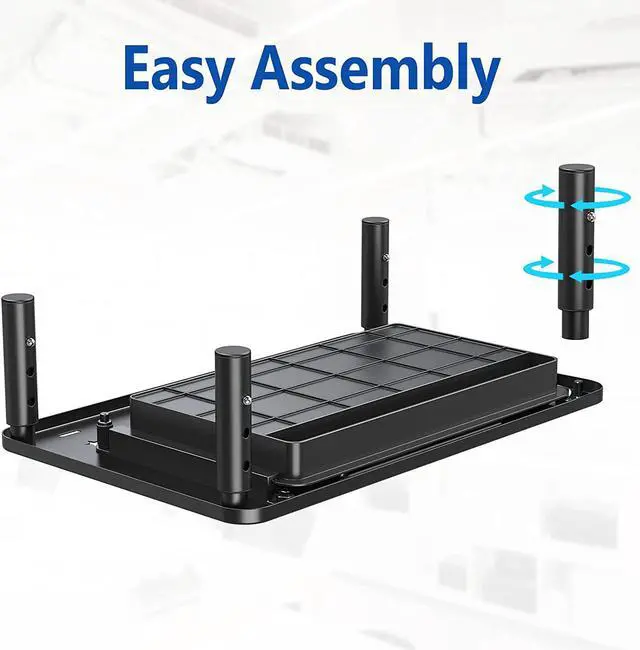 Alt view image 6 of 7 - Zimilar 2 Pack Monitor Stand Riser with Drawer - 3 Height Adjustable Metal Monitor Stand with Unique Star Mesh for Computer Laptop Notebook Printer