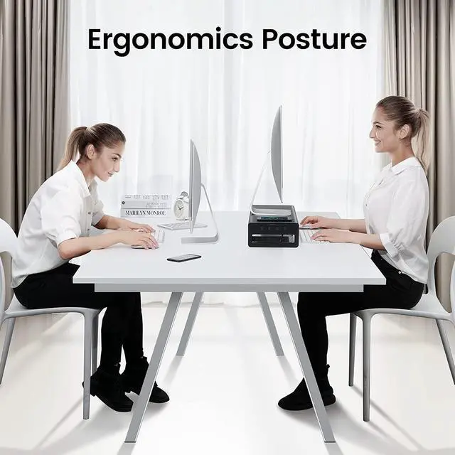 Alt view image 7 of 7 - Vaydeer Wireless Charging and USB 3.0 Monitor Stand, Monitor Riser for Desk with Storage, Single Shelf Holder Raiser Organizer for Computer iMac Laptop PC Screen, Heavy Duty Gift Gaming Studio Office