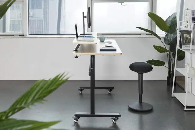 Alt view image 4 of 4 - Stand Steady 55 Inch Clamp On Desk Shelf | Large Monitor Riser Supports 3 Screens for Extra Storage | Ergonomic Monitor Stand Securely Attaches to Surface with Clamp Base - No Screws (55 In / Maple)