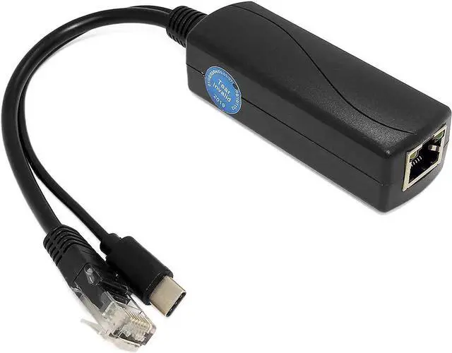 Main image of Gigabit Type C PoE Splitter 5V/4A, PoE 48V to USB-C 5V/4A Output, Comply IEEE802.3af/at, Adaptive 10/100/1000Mbps, PoE Adapter Splitter for Smart Home/Pi 4B/4B+ (TYPEC0504G)