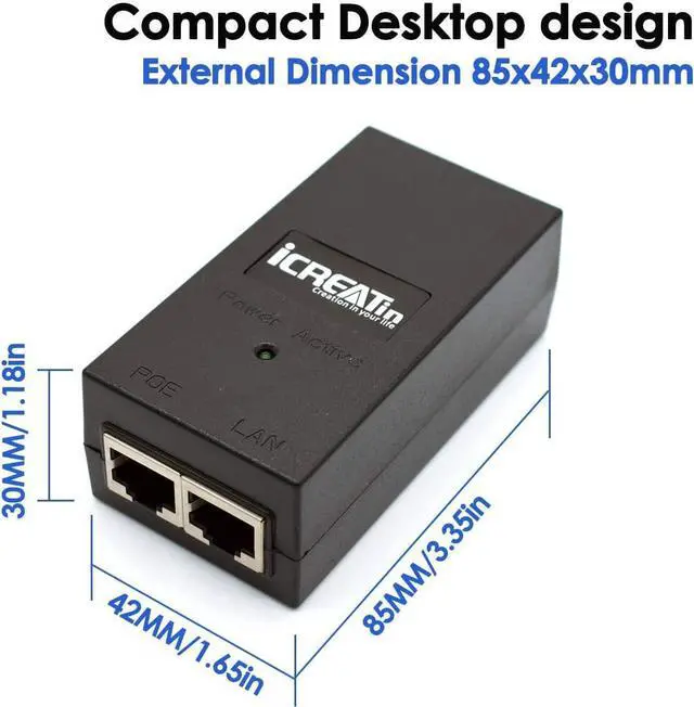 Alt view image 6 of 6 - Gigabit PoE Injector Adapter, PoE+ Injector 30W, IEEE 802.3af/at Replace for Ubiquiti U6 AP U6-LR, U6-LITE & U6-PRO U-POE-at POE-48-24W-G,TP-Link TL-POE160S TL-POE150S, TL-PoE4824G, TRENnet TPE-115GI