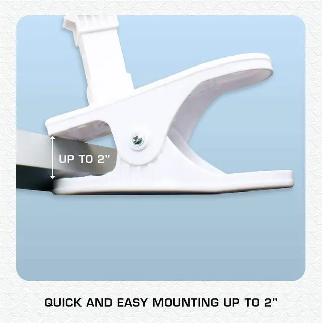 Alt view image 5 of 7 - Hurricane Classic Clip Fan with Tilt, 2 Speeds, White, 6in