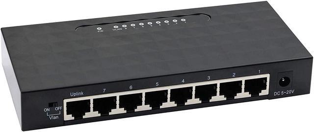 8-Port Gigabit Ethernet Switch Hub Internet Splitter 10/100/1000Mbps