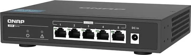 Alt view image 5 of 6 - QNAP 5 Port 2.5Gbps auto Negotiation (2.5G/1G/100M), W125786480 (Negotiation (2.5G/1G/100M), unmanagement Switch QSW-1105-5T, Unmanaged, Gigabit Ethernet (10/100/1000))