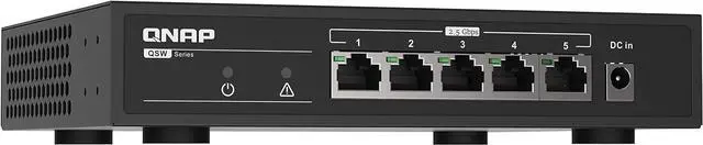 Alt view image 2 of 6 - QNAP 5 Port 2.5Gbps auto Negotiation (2.5G/1G/100M), W125786480 (Negotiation (2.5G/1G/100M), unmanagement Switch QSW-1105-5T, Unmanaged, Gigabit Ethernet (10/100/1000))