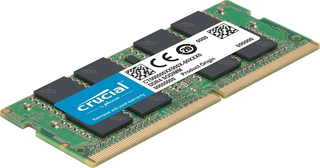 Alt view image 2 of 4 - 32GB (2×16GB) DDR4 3200MHz CL22 Laptop RAM Kit CT2K16G4SFD832A (Also 2933/2666MHz)