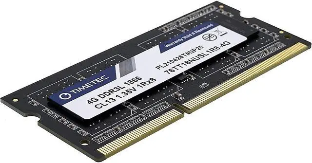Alt view image 2 of 3 - Timetec DDR3-1866L 4GB Replacement for Synology D3NS1866L-4G Non-ECC Unbuffered SODIMM DDR3L 1866Mhz PC3L-14900 1.35V Memory RAM (Compatible for DS620slim, DS218+, DS718+, DS918+, DS418play)