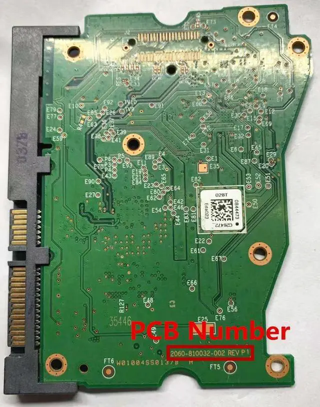 Alt view image 2 of 2 - WD60PURX serial hard disk PCB board number 2060-810032-002 REV P1