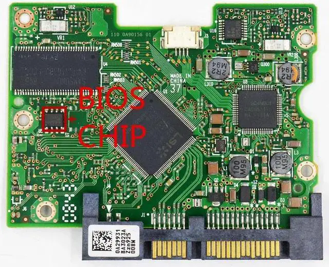 Alt view image 2 of 4 - hard disk circuit board number 110 0A90156 01 , 220 0A90156 01 / 0A58786  0A29931  HDE721010SLA330