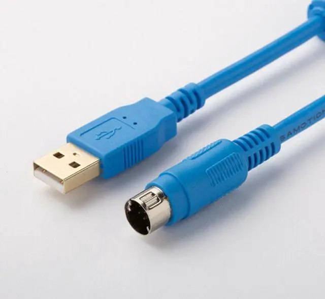 Alt view image 3 of 6 - For Panasonic FP1 series PLC programming cable data cable USB-FP1