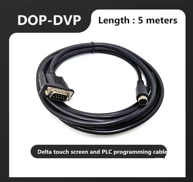 Main image of For Delta touch screen and PLC connection line DOP-DVP programming cable 5-meter