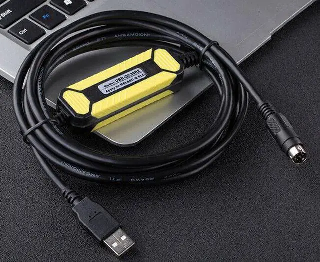 Alt view image 3 of 6 - For Mitsubishi Q series PLC data cable USB-QC30R2 connector