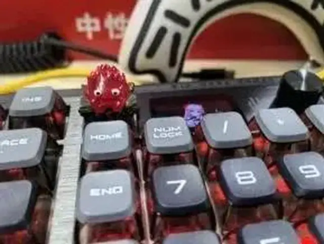 Alt view image 4 of 6 - Calcifer Mechanical Keyboard Keycaps Customized Kawaii Keycap Original Design Cartoon Keycap For Keyboard Accessory Gamer Office