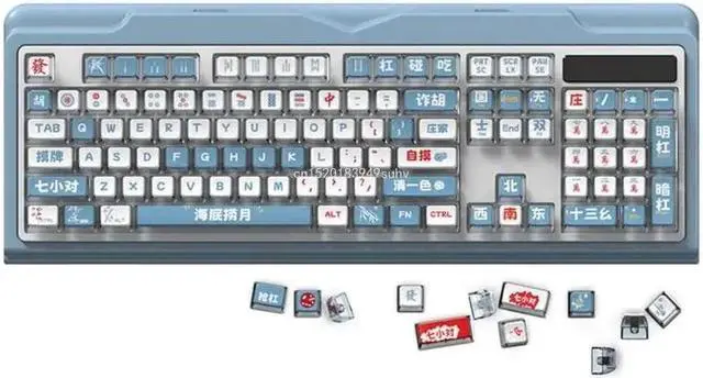 Alt view image 2 of 6 - 116Keys Mahjong Translucents Keycap only PBT Puddings ASA Keycap for Mechanical Gamers Keyboards
