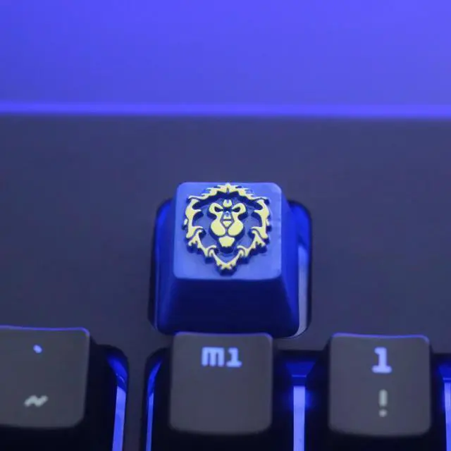 Alt view image 5 of 6 - 1pc zinc-plated aluminum alloy key cap for World of Warcraft WOW Mechanical keyboard Stereoscopic relief keycap R4 Height
