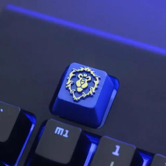 Alt view image 6 of 6 - 1pc zinc-plated aluminum alloy key cap for World of Warcraft WOW Mechanical keyboard Stereoscopic relief keycap R4 Height