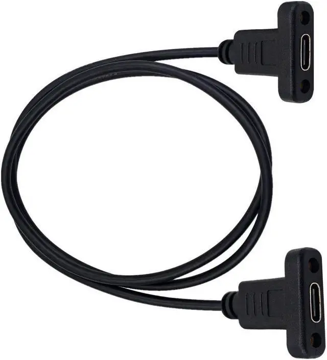 Alt view image 5 of 5 - 10Gbps speed USB3.1 Type-C Female to female tape fixing screw hole Charging data Extend USB-C cable