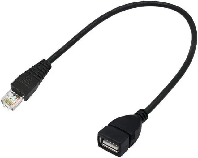 Alt view image 4 of 5 - USB A female converter cable RJ45 male 8P converter cable RJ45 to USB AF converter cable 0.3 m
