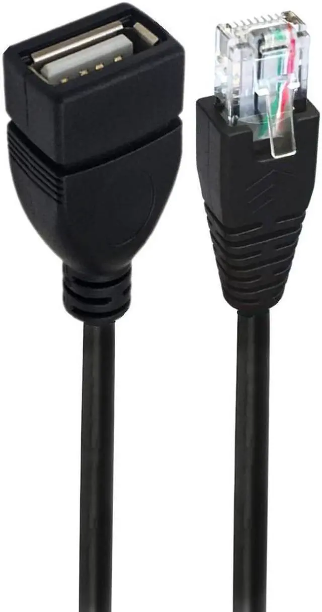 Alt view image 5 of 5 - USB A female converter cable RJ45 male 8P converter cable RJ45 to USB AF converter cable 0.3 m