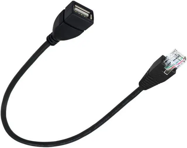 Alt view image 3 of 5 - USB A female converter cable RJ45 male 8P converter cable RJ45 to USB AF converter cable 0.3 m