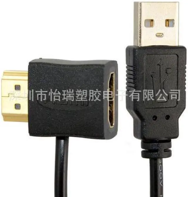 Alt view image 3 of 3 - HDMI cable HDMI male to female power cable USB to HDMI male to female power cable, 0.5 m