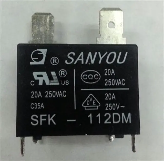 Main image of Sanyou air conditioning relay SFK-112DM 12VDC 4-pin 20A Gree Midea Haier water heater