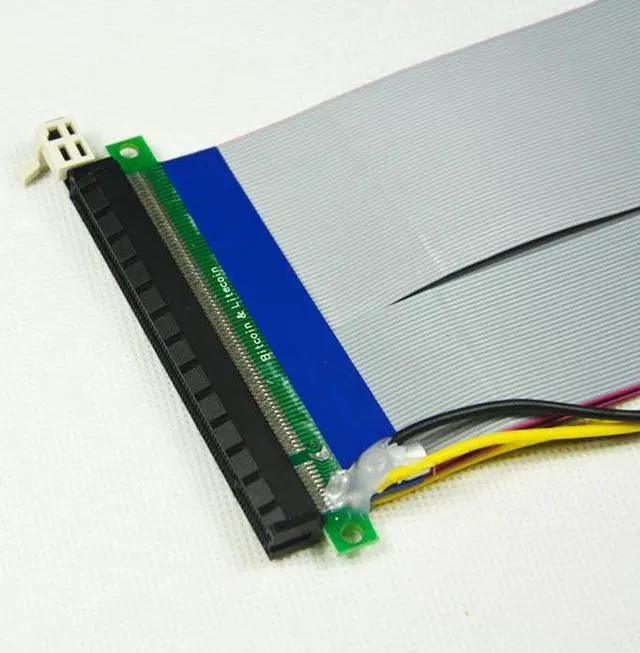 Main image of PCI-E 16X video card extension cable 16X PCI-E Extended soft cable 16X to 16X extension cable