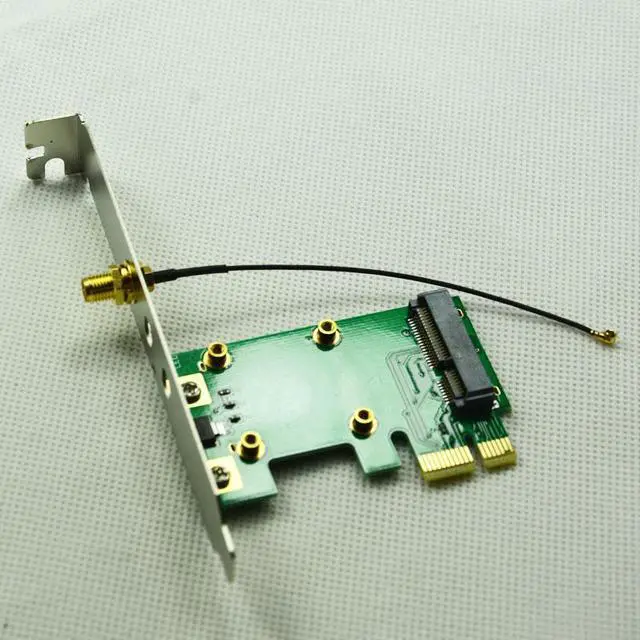 Alt view image 3 of 3 - MINI PCI-E to Desktop PCI-E Adapter Card Mini PCIE notebook wireless card adapter card