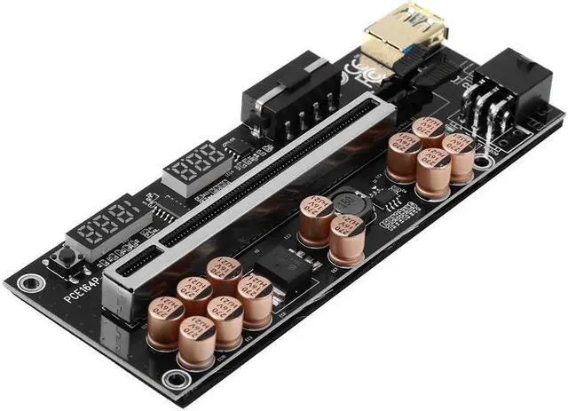 Alt view image 5 of 5 - PCI-E 1X to 16X graphics card extension cable VER018 PRO PCI-E 1X to 16X graphics card adapter cable