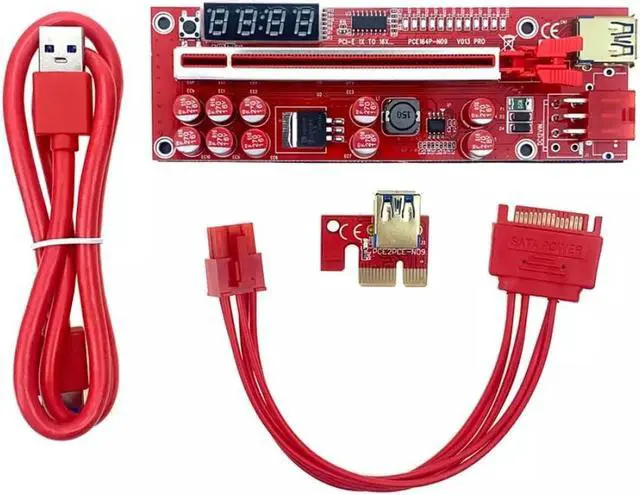 Alt view image 2 of 5 - New 14-generation graphics card extension cable USB3.0 high-speed graphics card PCI-E adapter card 1X to 16X V014PRO