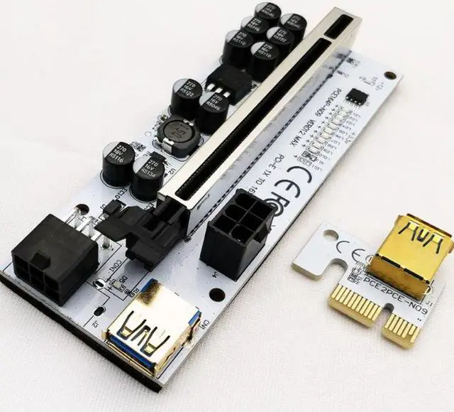 Alt view image 5 of 5 - New graphics card extension cable USB3.0 high-speed graphics card PCI-E adapter card 1X to 16X VER012