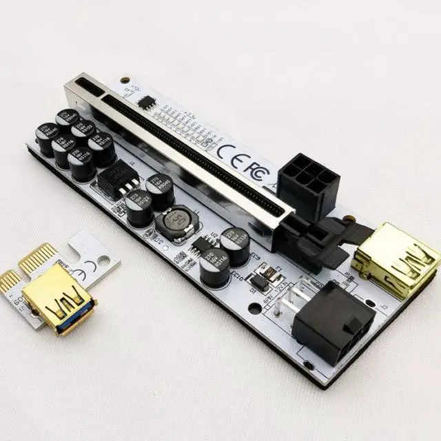 Alt view image 4 of 5 - New graphics card extension cable USB3.0 high-speed graphics card PCI-E adapter card 1X to 16X VER012
