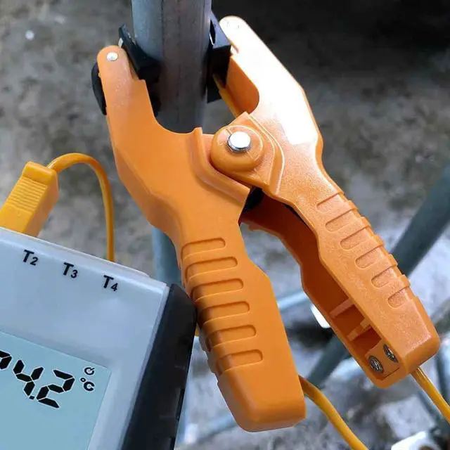 Alt view image 2 of 5 - Temperature clamp dual-channel temperature meter Contact industrial thermometer 6802II dual-channel K-thermocouple temperature measurement