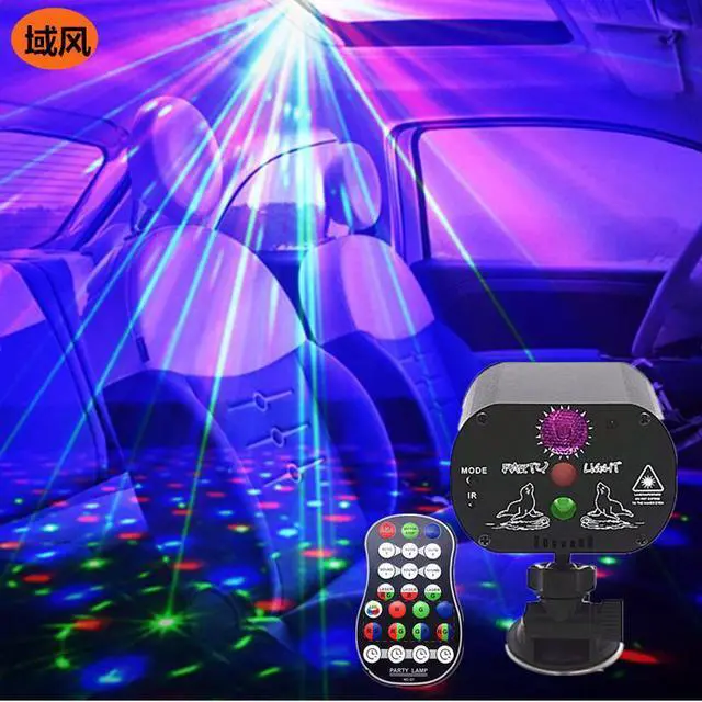 Main image of 1 Pcs Charging mini laser light indoor car laser bar stage bungee dance rotating star projection remote control