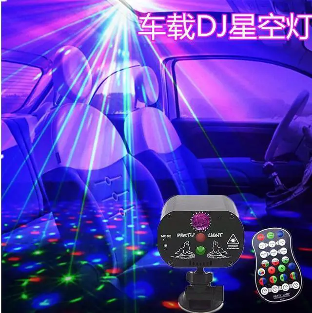 Alt view image 2 of 5 - 1 Pcs Charging mini laser light indoor car laser bar stage bungee dance rotating star projection remote control