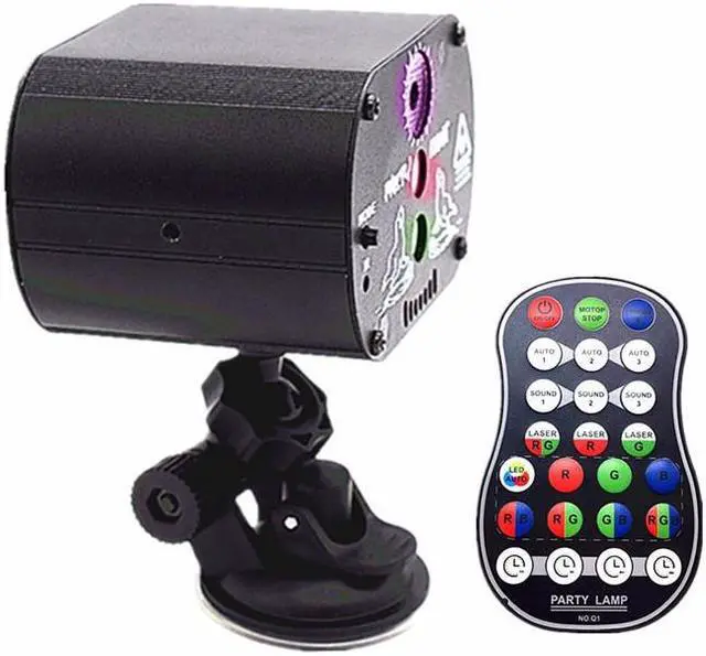 Alt view image 5 of 5 - 1 Pcs Charging mini laser light indoor car laser bar stage bungee dance rotating star projection remote control