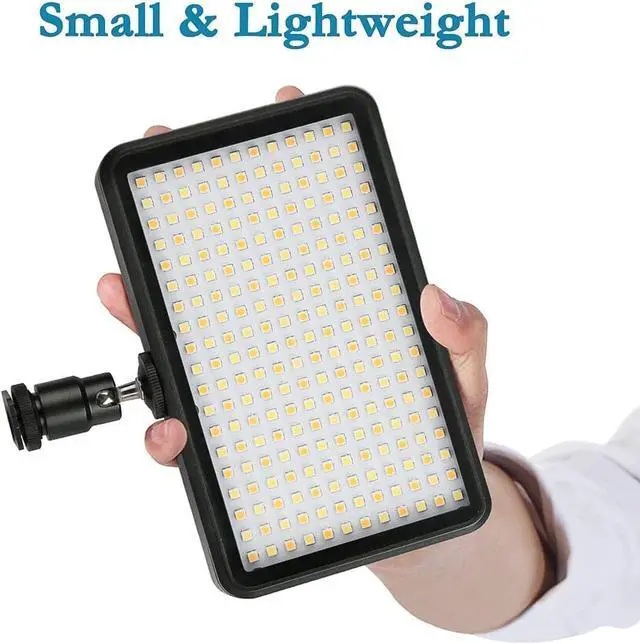 Alt view image 9 of 12 - W228 LED Video Light 6000k Dimmable Ultra Bright Panel Digital Camera/Camcorder Light, LED Light (No Battery)