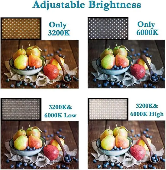 Alt view image 12 of 12 - W228 LED Video Light 6000k Dimmable Ultra Bright Panel Digital Camera/Camcorder Light, LED Light (No Battery)