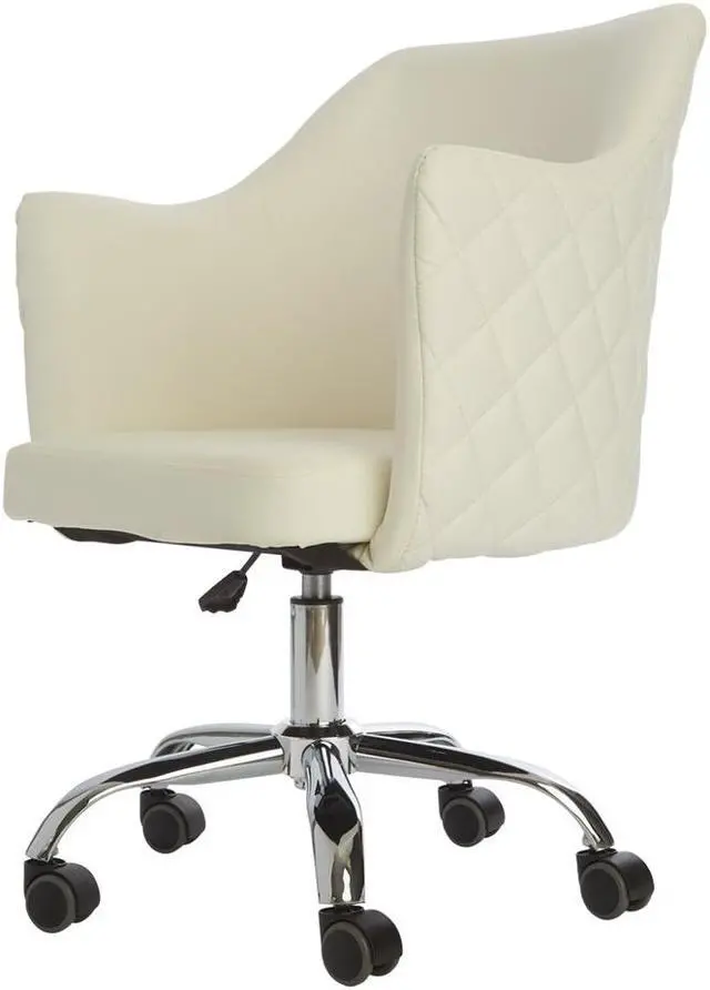 Main image of Impressions Vanity Coco Quilted Velvet Desk Chair with Wheels, Home Office Chair & Adjustable Height, Makeup Decorative Desk Chairs Task Swivel Chair with Arms