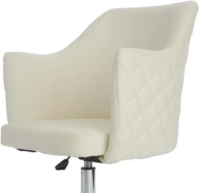 Alt view image 2 of 3 - Impressions Vanity Coco Quilted Velvet Desk Chair with Wheels, Home Office Chair & Adjustable Height, Makeup Decorative Desk Chairs Task Swivel Chair with Arms