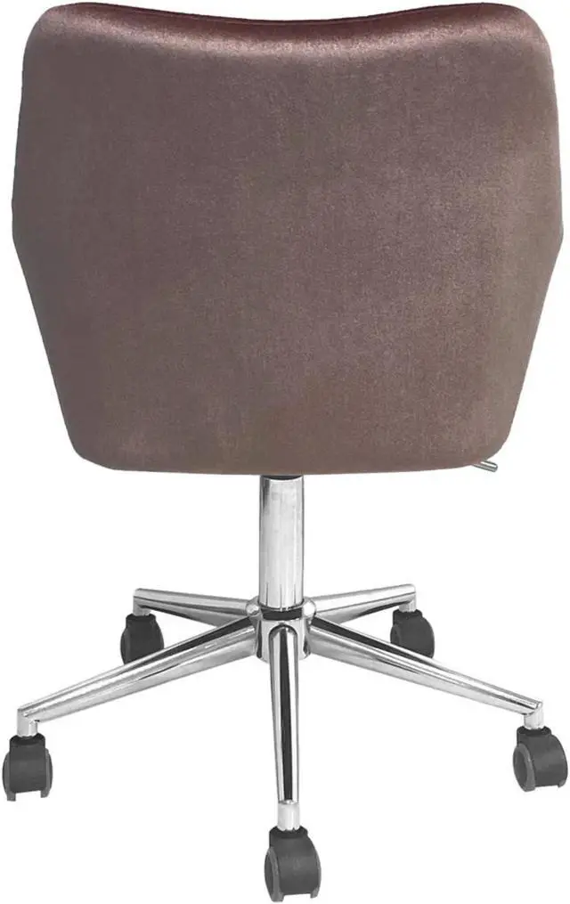 Alt view image 3 of 3 - Impressions Vanity Channel Tufted Chair with Elegant Curves, Sadie 360 degree Swivel Makeup Vanity chair, Adjustable Height Velvet Desk Chair with Rolls on Caster Wheels (Pink Velvet)