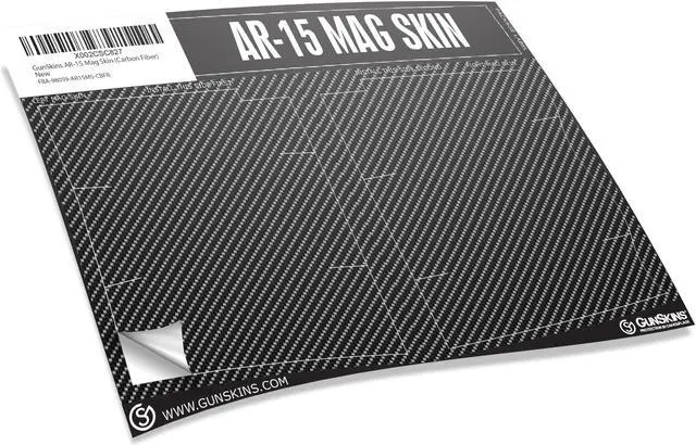 Alt view image 2 of 4 - GunSkins AR-15/M4 Style Mag Skin for Airsoft (Carbon Fiber)