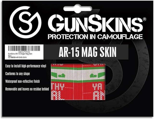 Alt view image 3 of 4 - GunSkins AR-15/M4 Style Mag Skin for Airsoft (Ugly Christmas Sweater)
