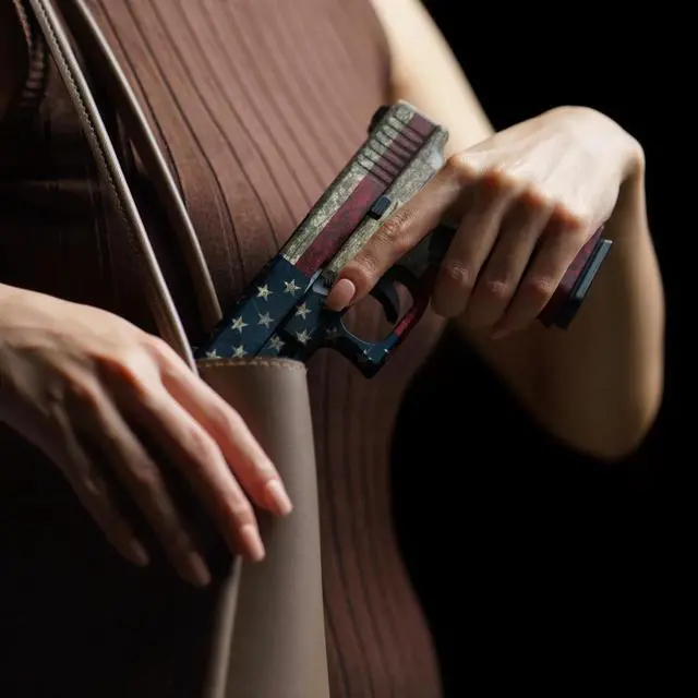 Alt view image 3 of 4 - GunSkins Pistol Skin for Airsoft Glock 19 (GS America)