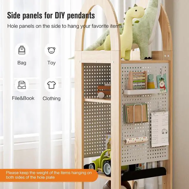 Alt view image 3 of 7 - 360° Rotating Bookshelf Tall
Solid Wood Bookcase With 4 Tier Floor Standing Storage
Corner Book Shelf for Small Space Office Bedroom Study Room Living Room