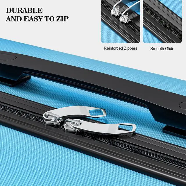 Alt view image 6 of 7 - Apelila 4PC 18-28 Inch Hardshell Luggage ABS Luggages Sets With Spinner Wheels Hard Shell Spinner Carry On Suitcase