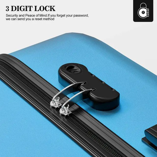 Alt view image 5 of 7 - Apelila 4PC 18-28 Inch Hardshell Luggage ABS Luggages Sets With Spinner Wheels Hard Shell Spinner Carry On Suitcase