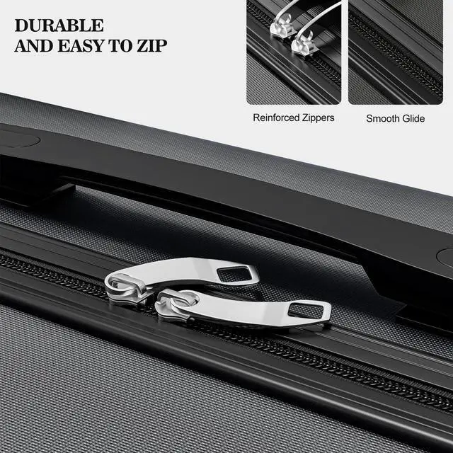 Alt view image 7 of 7 - Apelila 4PC 18-28 Inch Hardshell Luggage ABS Luggages Sets With Spinner Wheels Hard Shell Spinner Carry On Suitcase